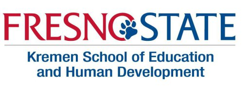 Fresno State logo and Kremen School of Education and Human Development course header