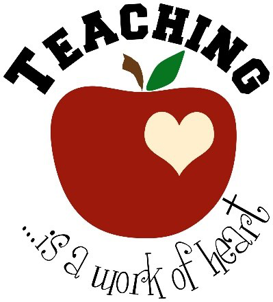Teaching is a work of heart graphic