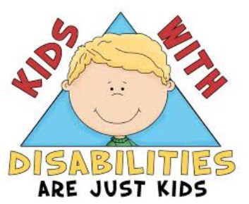 Kids with disabilities are just kids graphic