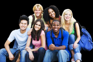 Students and teacher in classroom