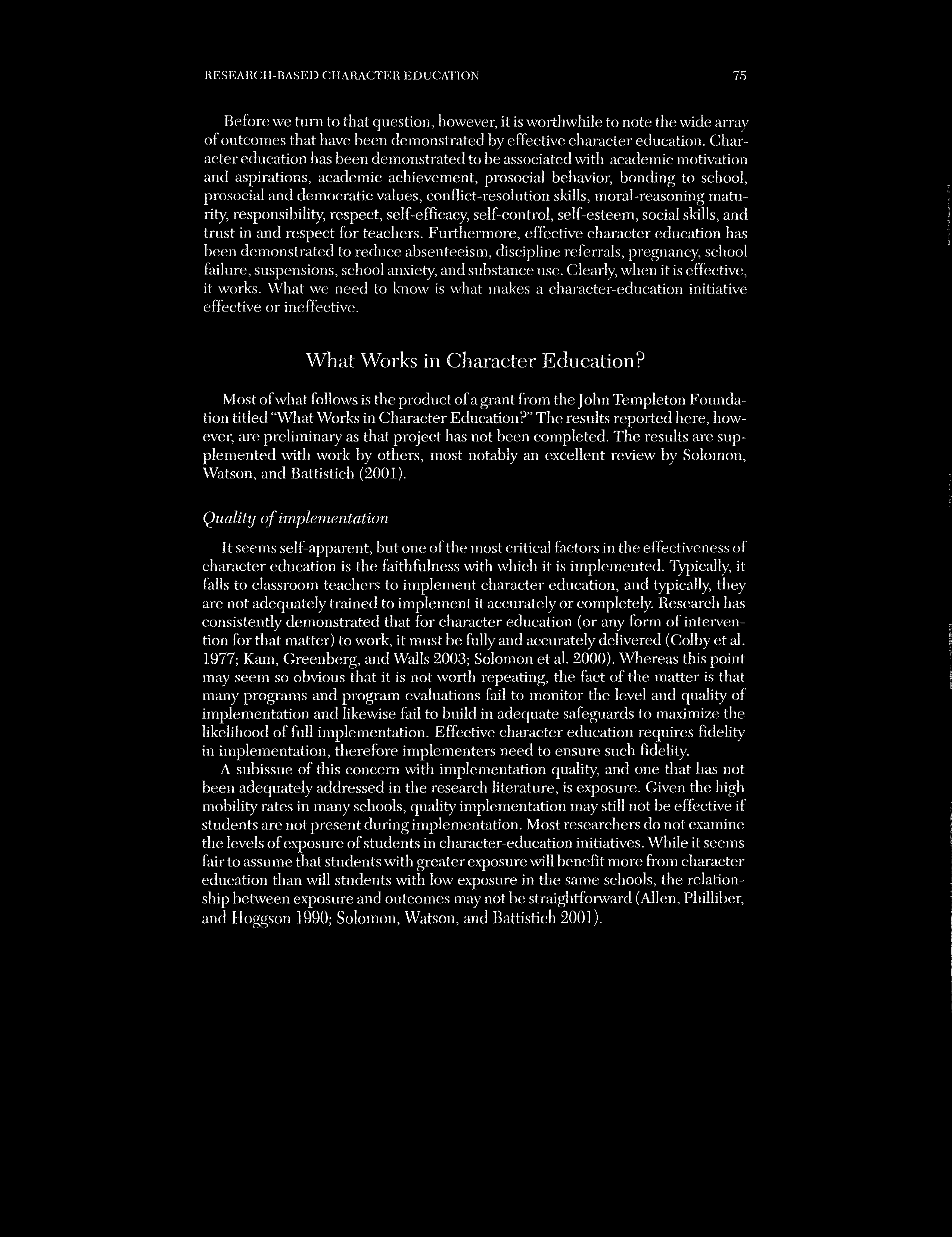 Article text on implementation quality and exposure