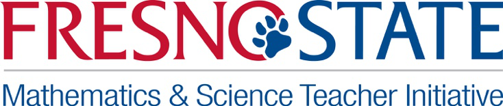 Fresno State Mathematics & Science Teacher Initiative logo and instructions page