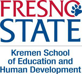 Fresno State and Kremen School of Education and Human Development logo with form title and fields for semester, name, student ID, current program, program change, and advanced credential or certificate request