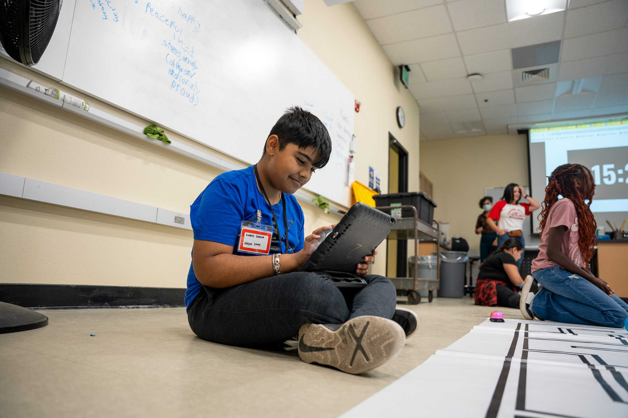 Student working on Laptop 