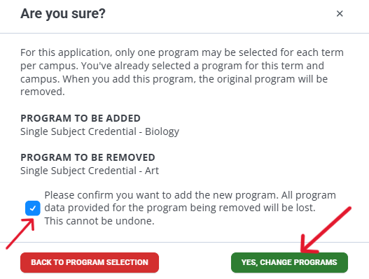 Are You Sure dialog box