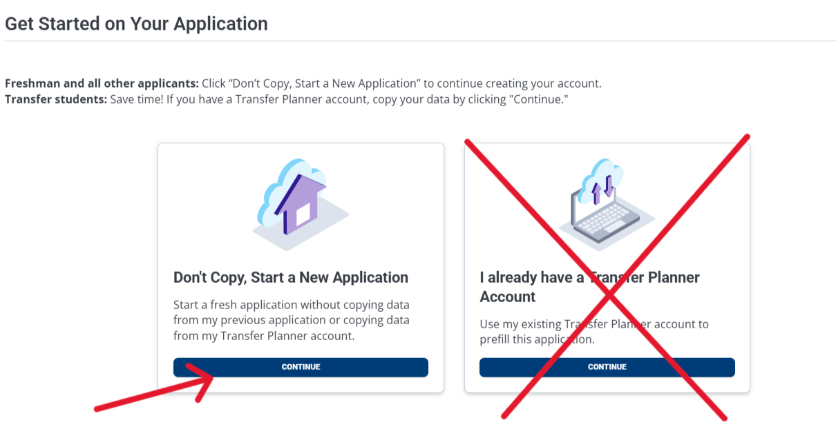 Don't Copy Start A New App button