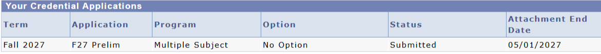 Program App Status