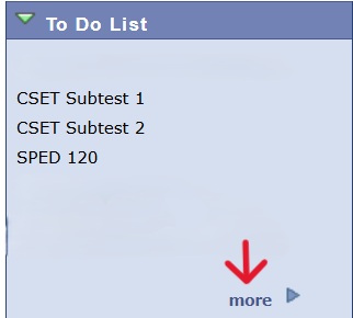 To Do List in Self-Service