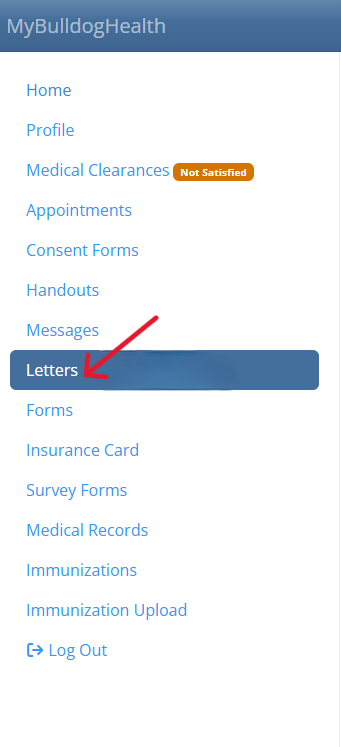 Location of TB Memo under Letters